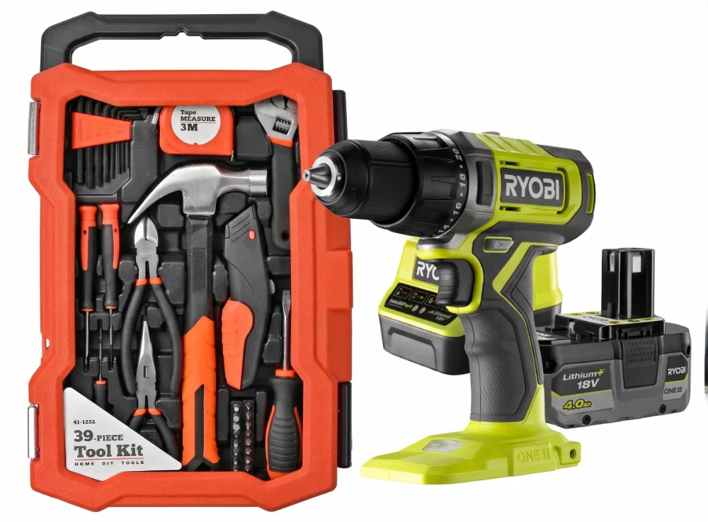 Power drill and toolbox image